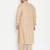 Men's light brown cotton blend pathani kurta set