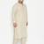 Off White cotton blend pathani kurta set