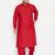 Men's maroon cotton blend pathani kurta set