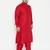 Men's maroon cotton blend pathani kurta set