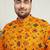 Men's yellow cotton blend kurta