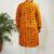 Men's yellow and cream cotton blend kurta pyjama set