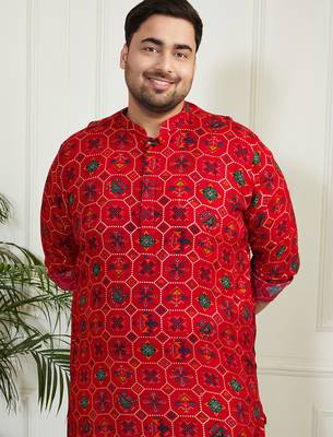 Men's blue and cream cotton blend kurta and patiala set 3