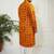 Men's yellow and cream cotton blend kurta and patiala set