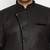 Men's black and gold silk blend sherwani set