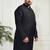 Men's black viscose kurta