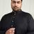 Men's black viscose kurta