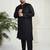 Men's black viscose kurta pyjama set