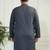 Men's grey cotton kurta