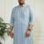 Men's Blue cotton kurta