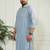 Men's Blue cotton kurta