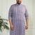 Men's purple cotton kurta