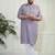 Men's purple cotton kurta