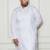 Men's white cotton blend kurta