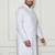 Men's white cotton blend kurta