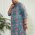 Men's aqua cotton kurta