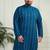 Men's indigo blue cotton kurta