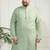 Men's green cotton kurta