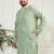 Men's green cotton kurta