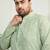 Men's green cotton kurta