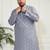 Men's grey cotton kurta