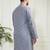 Men's grey cotton kurta