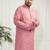 Men's pink cotton kurta
