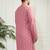 Men's pink cotton kurta