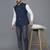 Men blue self design nehru jacket with dark blue chex