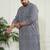 Men's indigo blue cotton kurta