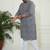 Men's indigo blue white cotton kurta pyjama set