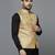 Men golden ethnic motif jacquard nehru jacket
