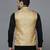 Men golden ethnic motif jacquard nehru jacket