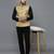 Men golden ethnic motif jacquard nehru jacket