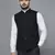 space grey nehru jacket with brown chex