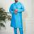 Men's aqua silk blend kurta pyjama set