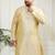 Men's gold silk blend kurta