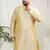 Men's gold silk blend kurta