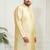 Men's gold silk blend kurta