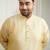 Men's gold silk blend kurta