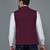 Men maroon nehru jacket with white stripes