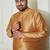 Men's rose gold silk blend kurta