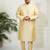 Men's gold silk blend kurta, pyjama