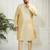 Men's gold silk blend kurta, pyjama