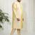 Men's gold silk blend kurta, pyjama