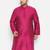 Men's fushia pink viscose blend kurta