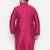 Men's fushia pink viscose blend kurta