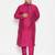 Men's fushia pink viscose blend kurta