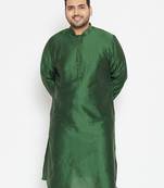 Men's green viscose blend kurta