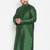 Men's green viscose blend kurta
